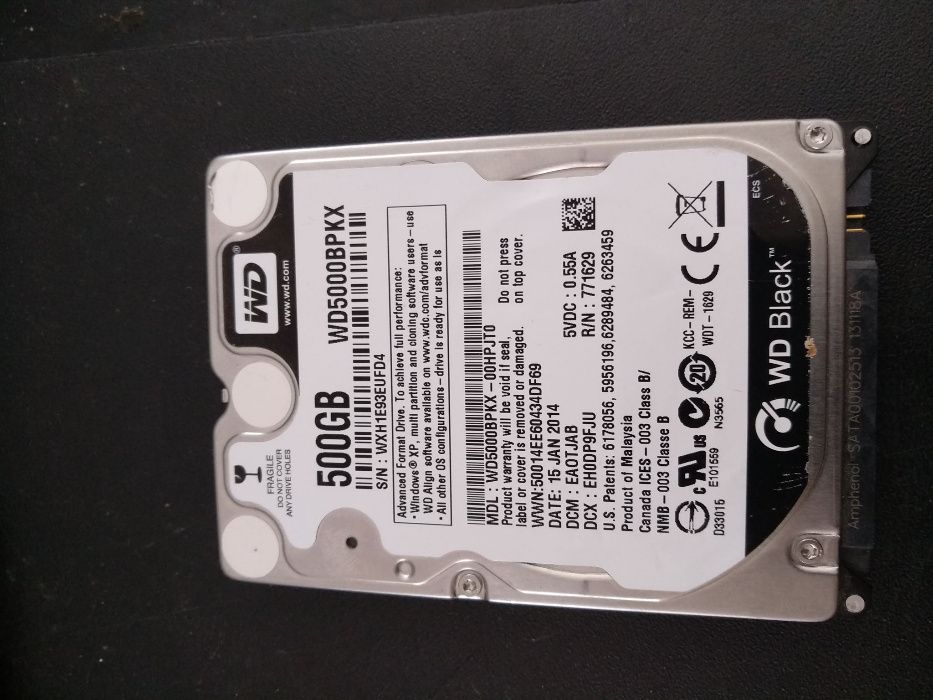 Disco Rígido 2.5" 500 GB USB 3.0 - PARA PEÇAS