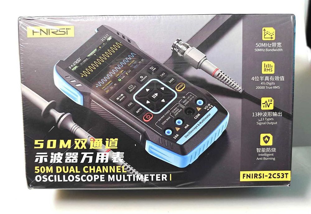 Fnirsi 2C53T Двухканальный Осциллограф, Мультиметр, Генератор Мультиме