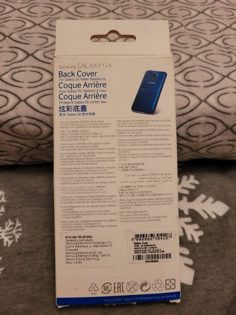 Oryginalne Etui ( plecki ) do Samsung Galaxy S5 złote