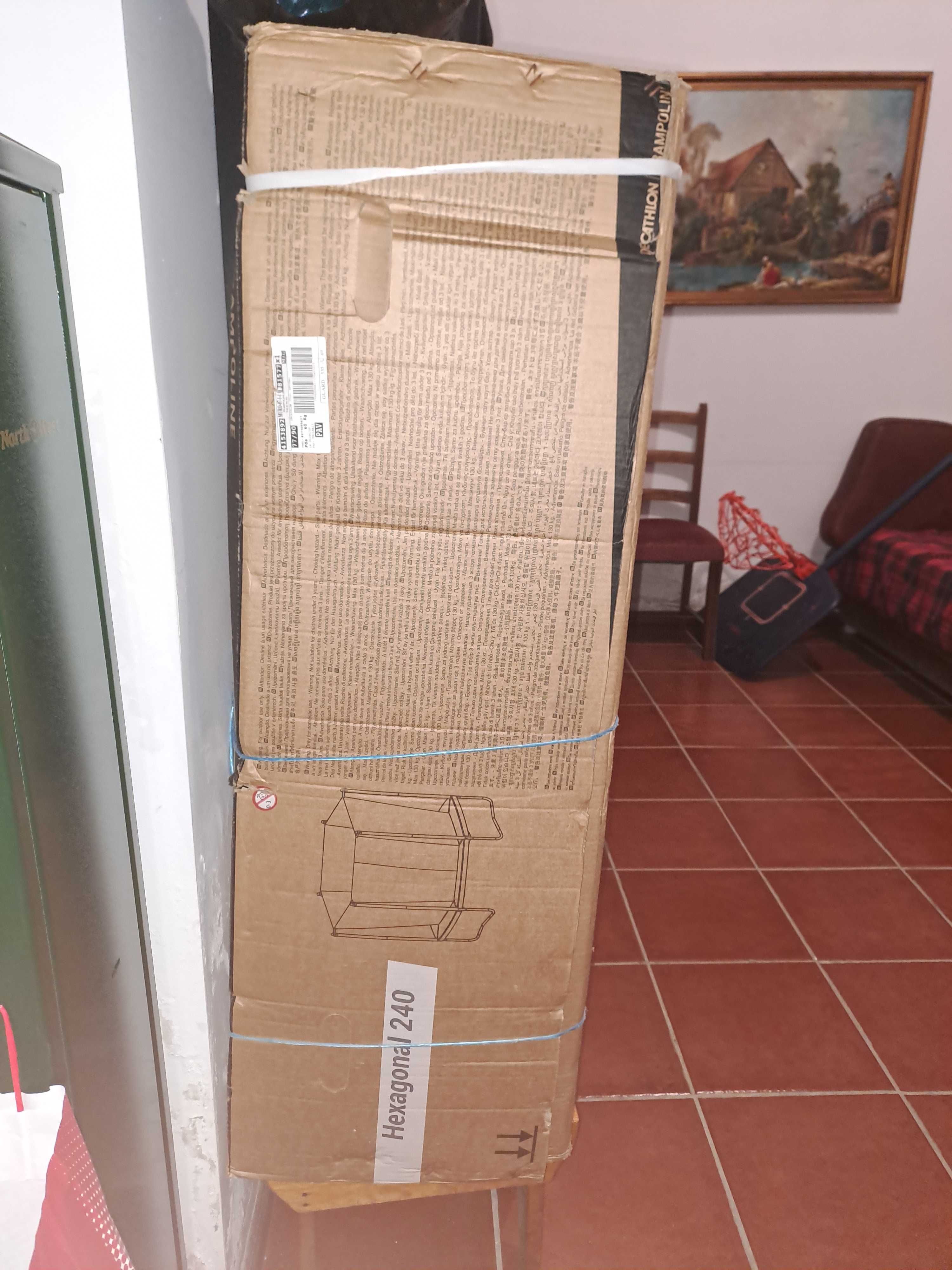 Trampolim hexagonal 240 cm com rede de proteção