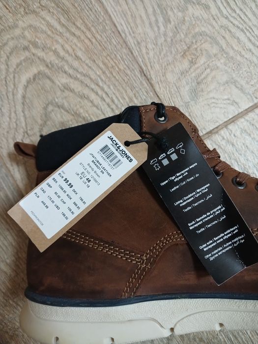 Ботинки Jack & Jones р 42,46 ( 28,  30,5 см) ц 1700 гр новые, По
