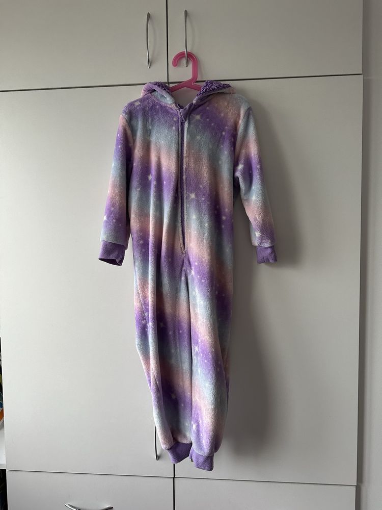 Śliczny jednorożec pidżama kigurumi onesie unicorn 5-6 lat