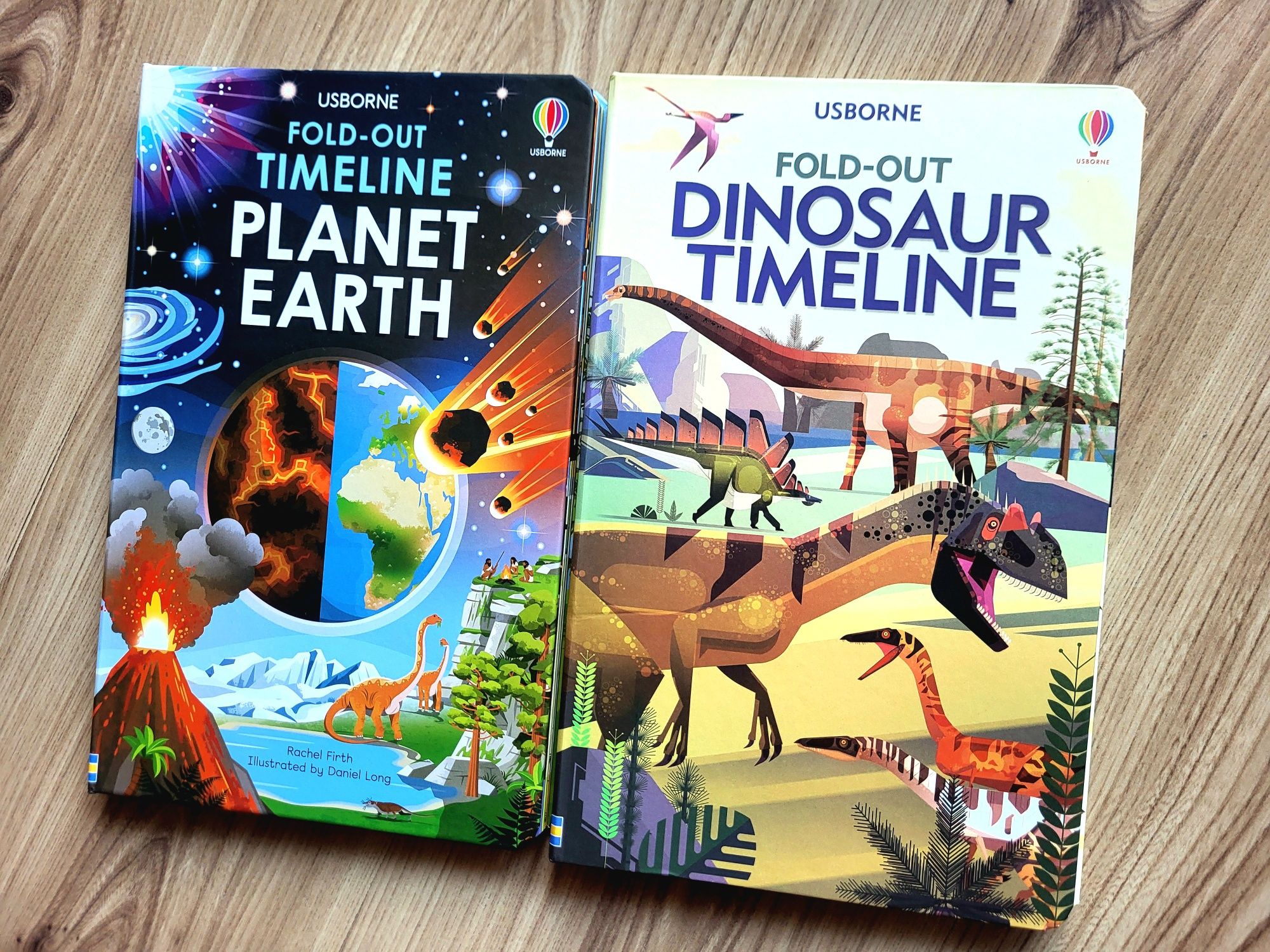 Dinosaur Timeline Usborne Fold Out dinozaury po angielsku