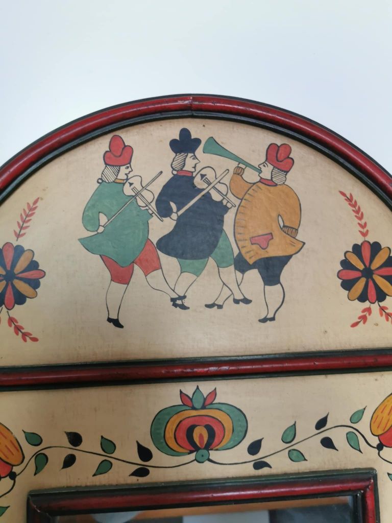 Lustro folkowe, recznie malowane