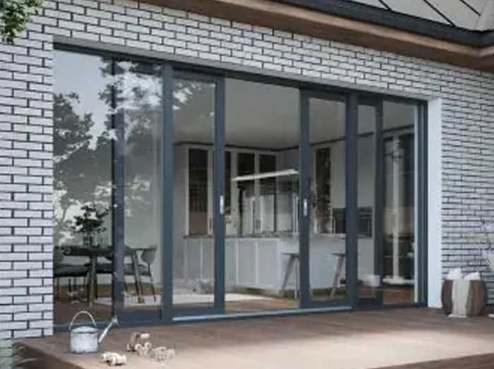 Drzwi Wejściowe Tarasowe Podnoszono-Przesuwne HST Balkonowe Antracyt