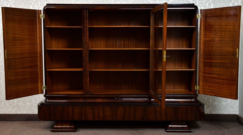 Biblioteka art deco lata 20/30 Wielkopolska palisander stara