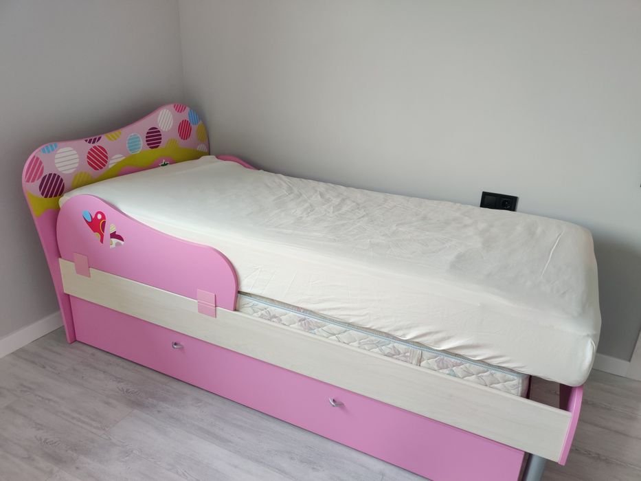 Дитячі меблі, рожевий, ліжко, Cilek Sweet, для дівчинки