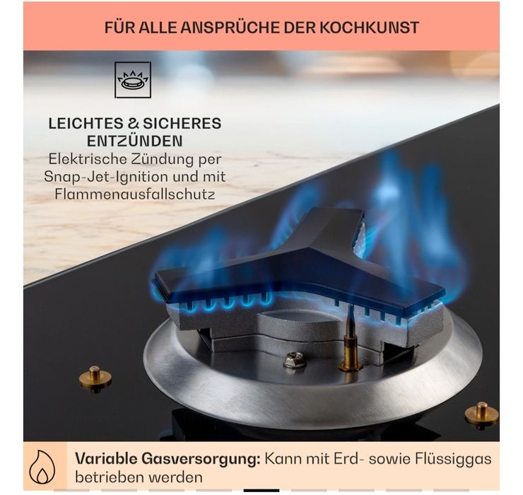 Газовая варочная панель Klarstein Trifecta 4