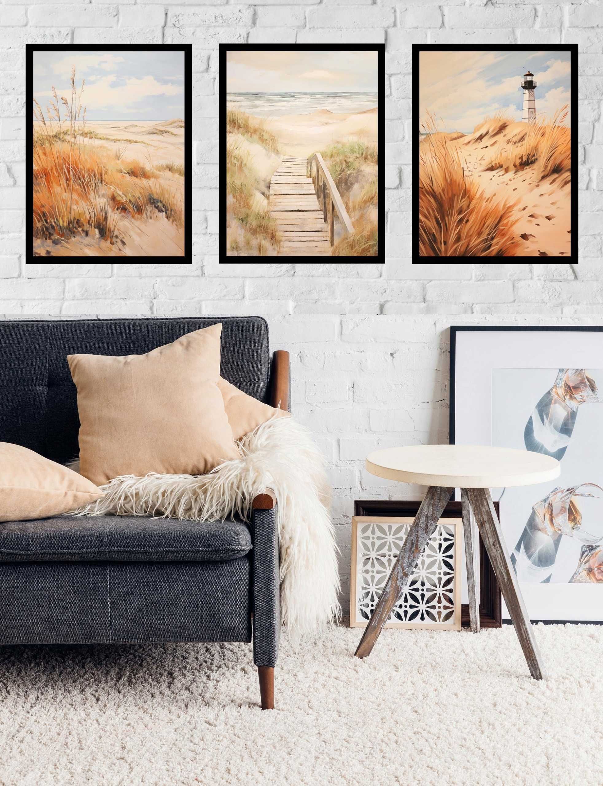30x40 obrazy w ramie plakaty ramka PLAŻA PAMPAS TRAWA LATARNIA NATURA