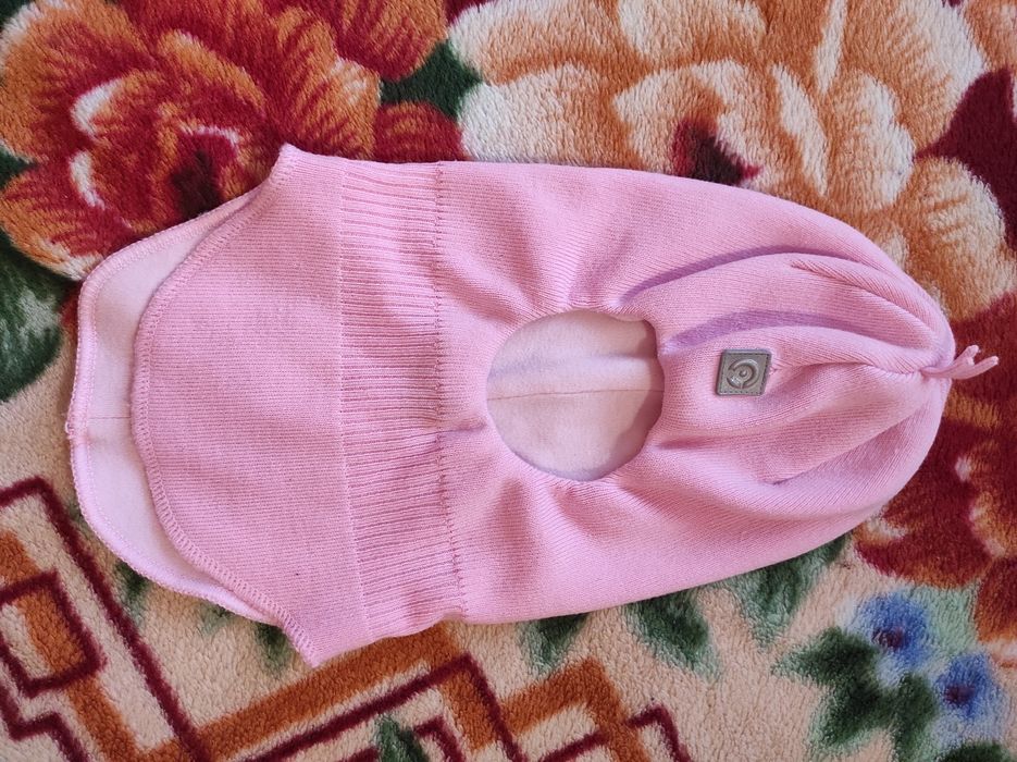 Шапка шлем для дівчинки crockid 46-48 демісезонна весна