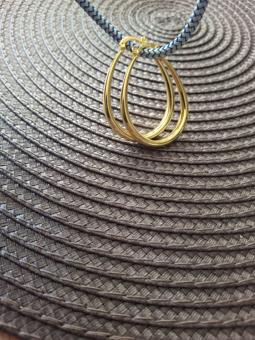 Kolczyki wiszace nowe koła kółka łezki półokrągłe