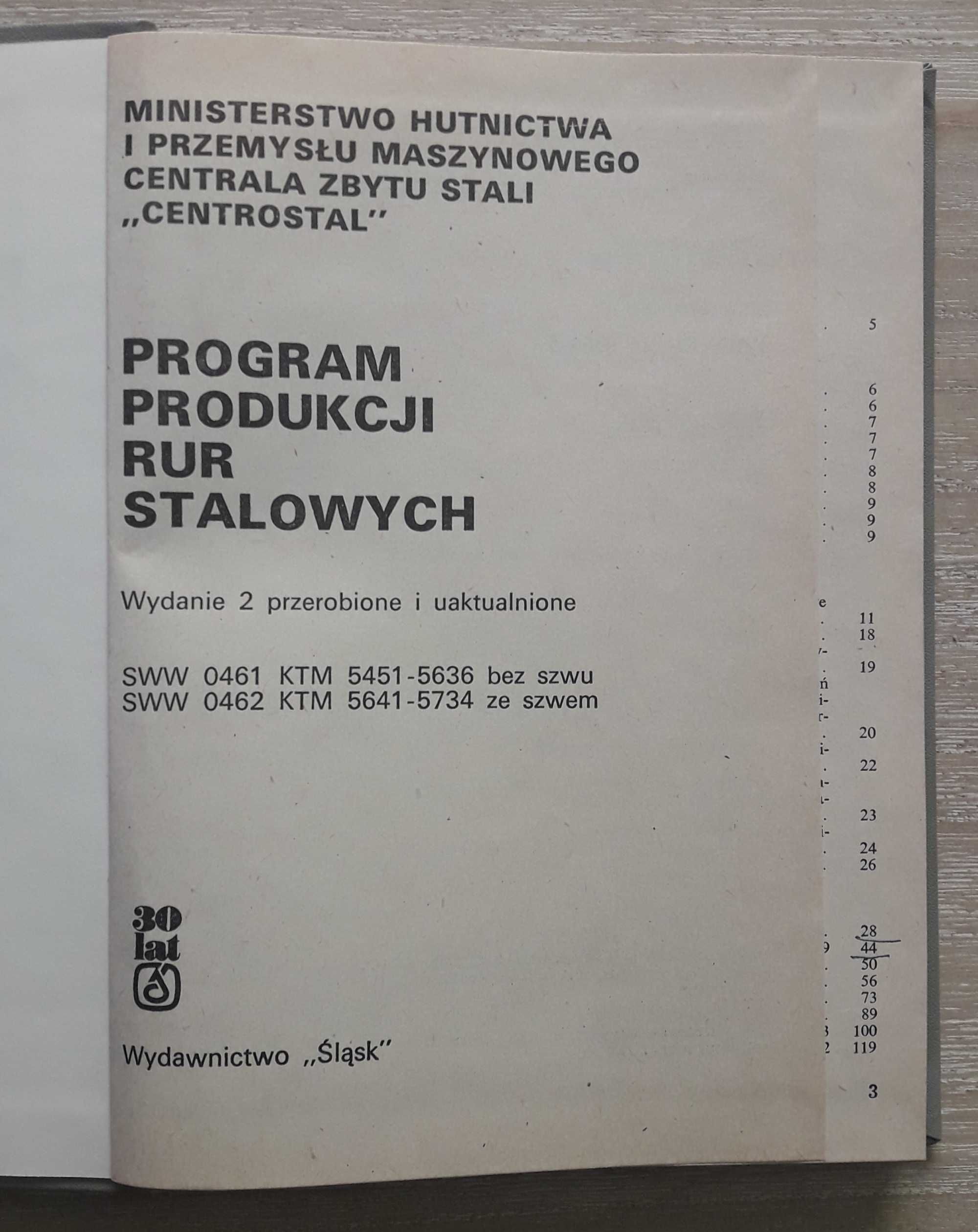 Program Produkcji Rur Stalowych - Wydawnictwo Śląsk