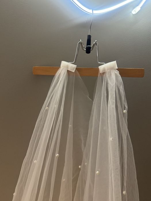 Весільний кейп в перлинки. Перли. Фата. Накидка