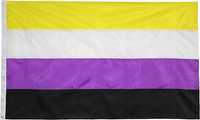 Flaga LGBT NON-BINARY niebinarna 90 x 150 cm
