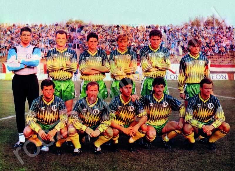 Pocztówka - Sezon 1990/91 CWKS Legia Warszawa