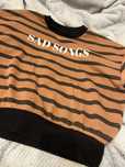bluza w paski z nadrukiem