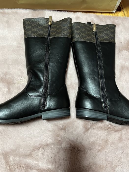 Michael Kors kozaki ender rozmiar 37 logowane monogram MK czarne