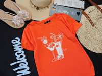 Sinsay t shirt orange print S