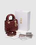 Torebka Dior Lady ABCDIOR burgundy