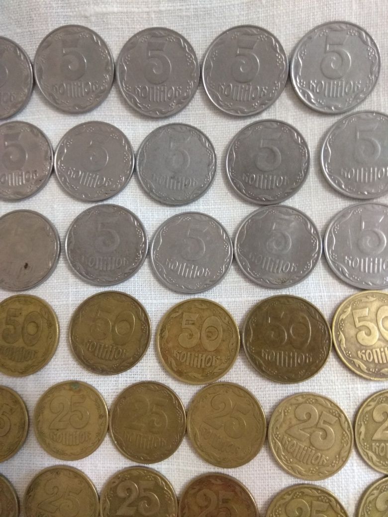 Монеты Украины 1,2,5,10,25,50копейки