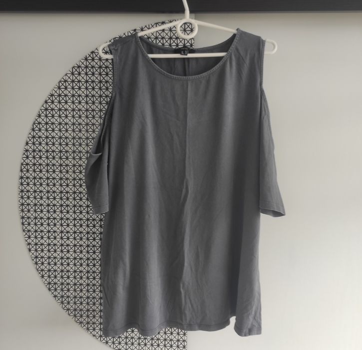 Szara bluzka damska,.odkryte ramiona, New Look, r 46