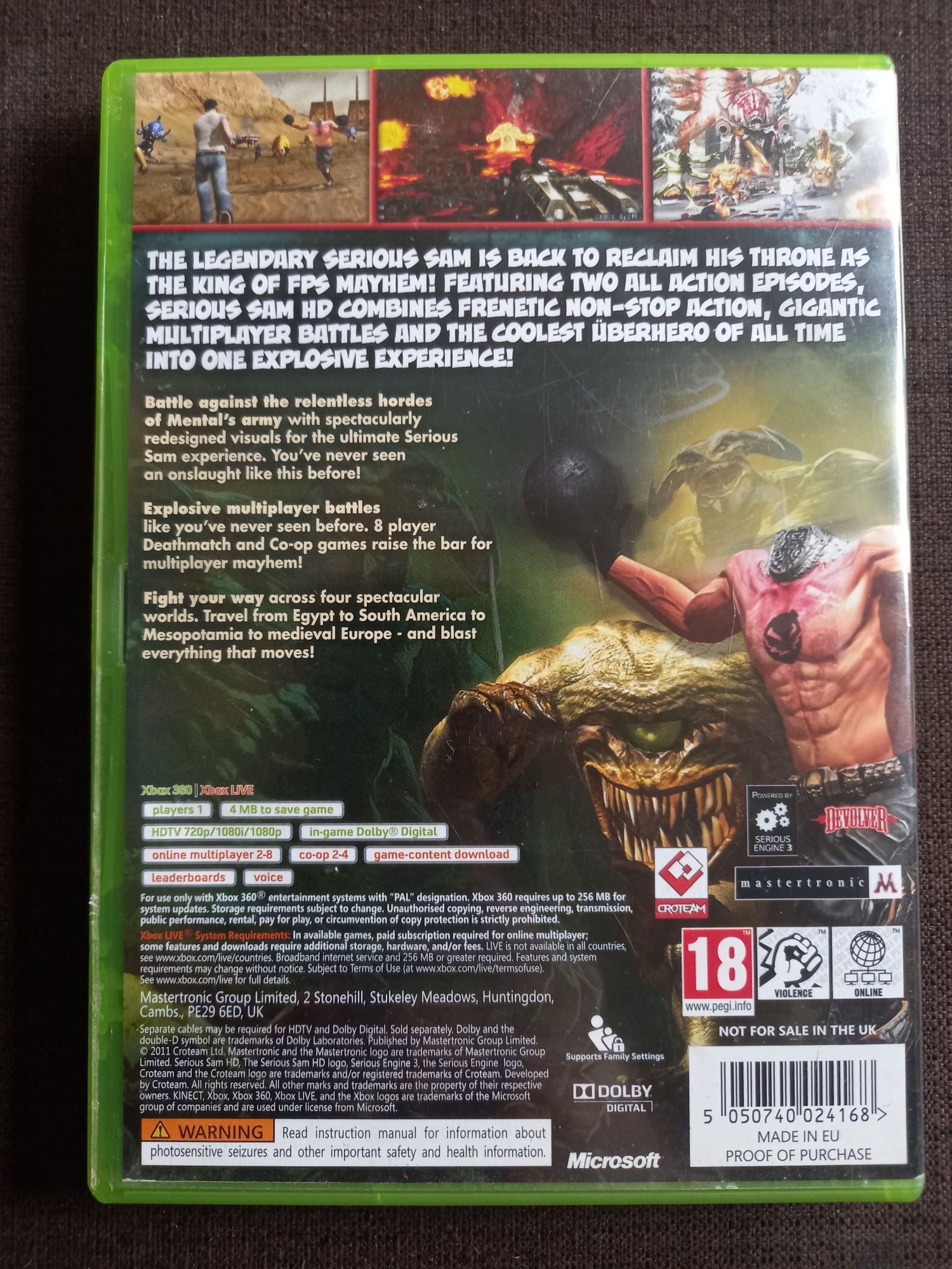 Gra Serious Sam HD the first and second encounters na xbox 360