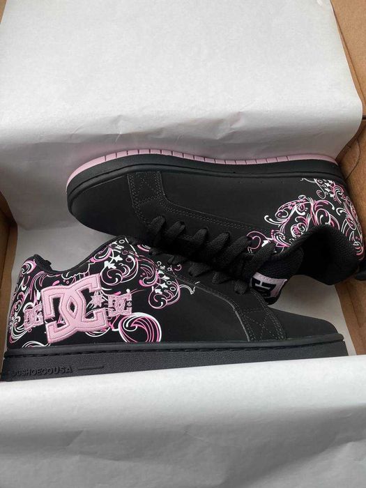Женские кроссовки DC Shoes Court Graffik "Black/Pink" Размеры 36-41