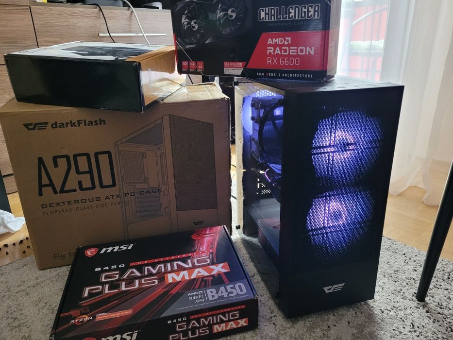 Komputer do gier Ryzen 7 3700X/RX 6600/24GB/1TB SSD nvme/Win11