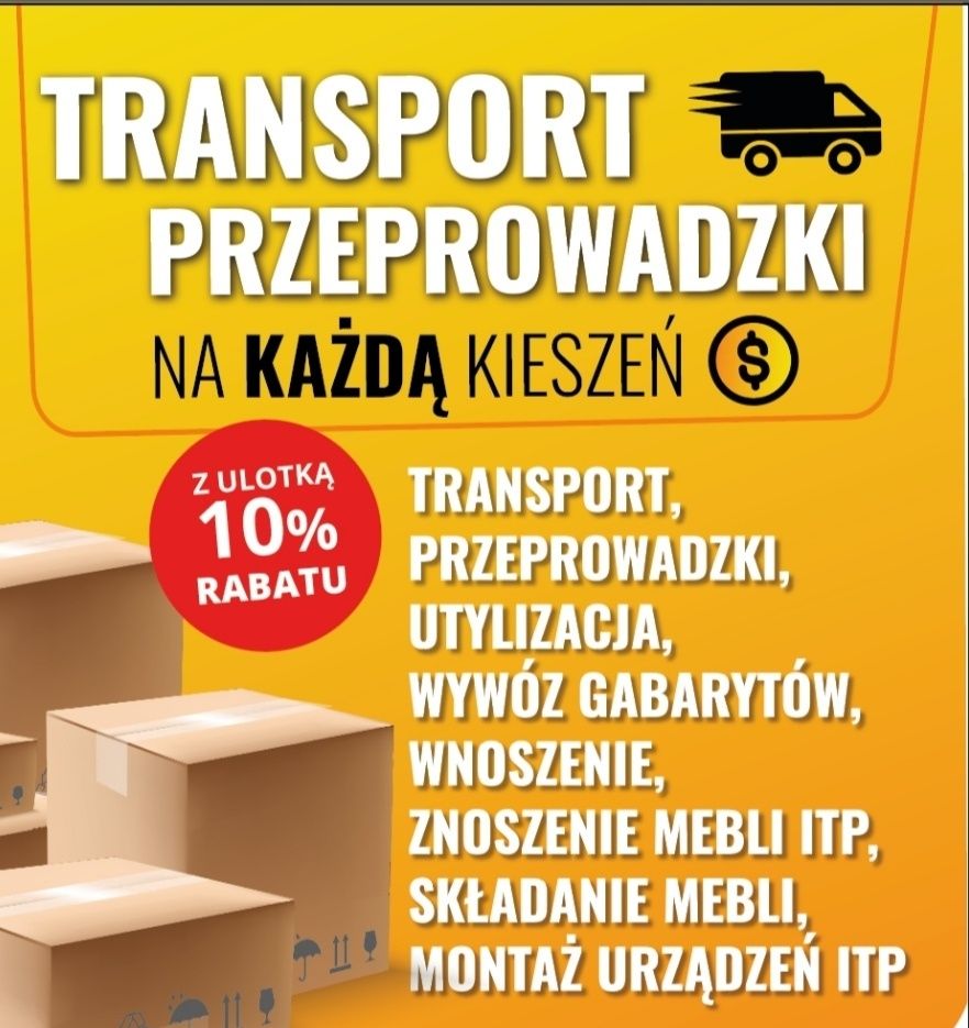 Transport przeprowadzki - Kompleksowe usługi, konkurencyjne ceny