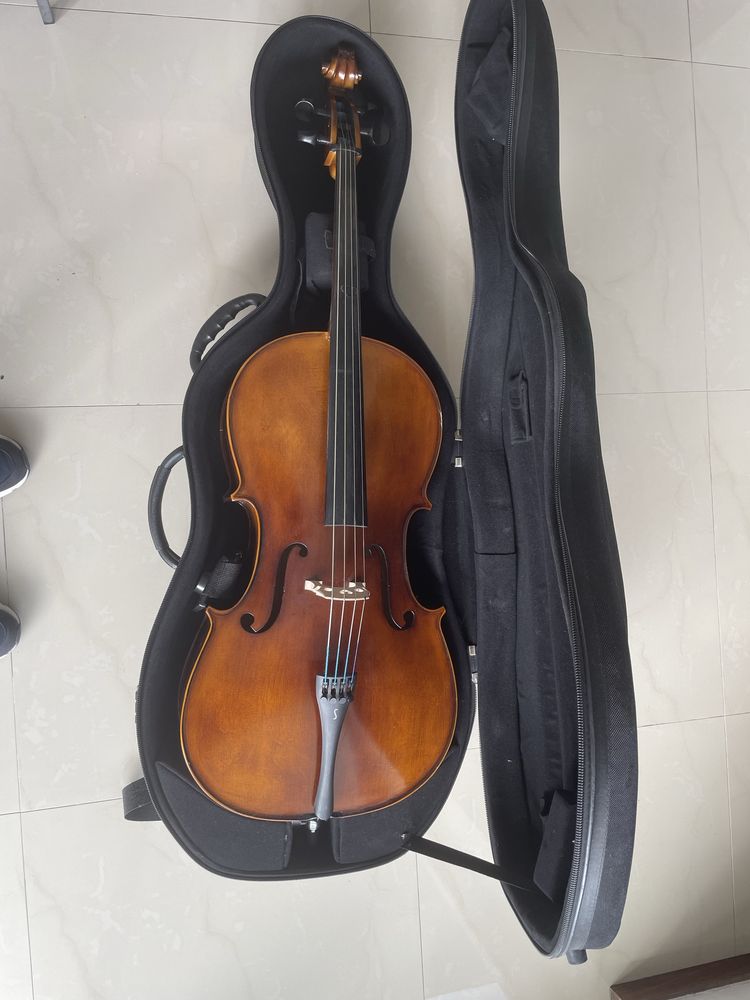 Violoncelo 3/4 com estojo rígido – Excelente estado