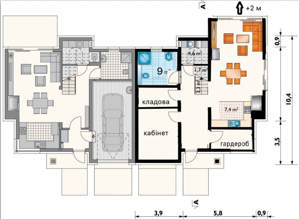 Продаж/будинок -дуплекс/ центр / етап котловану