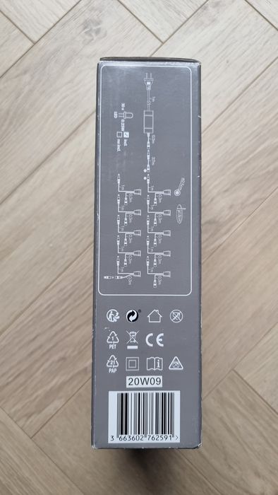 Lampki punktowe led / 10 punktów / 13m z zasilaczem