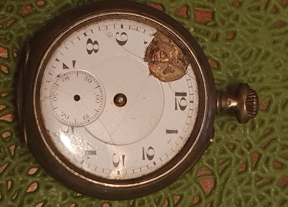 Zegarek srebrny stary kieszonkowy
