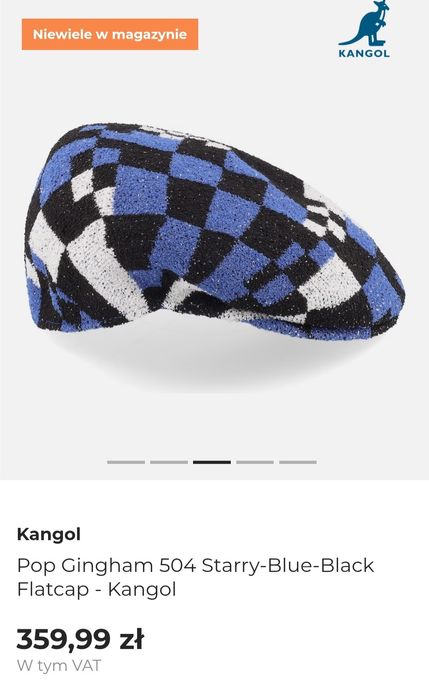 Kangol kaszkiet  super kolory