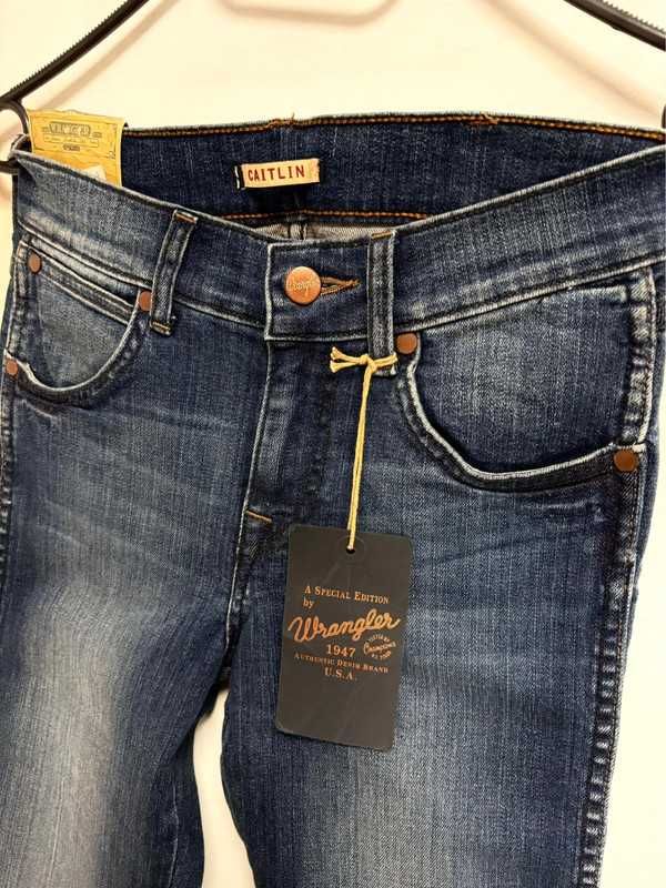 Wrangler Caitlyn W26 L32 Damskie Jeansy Granatowe Slim Fit 98% Bawełna