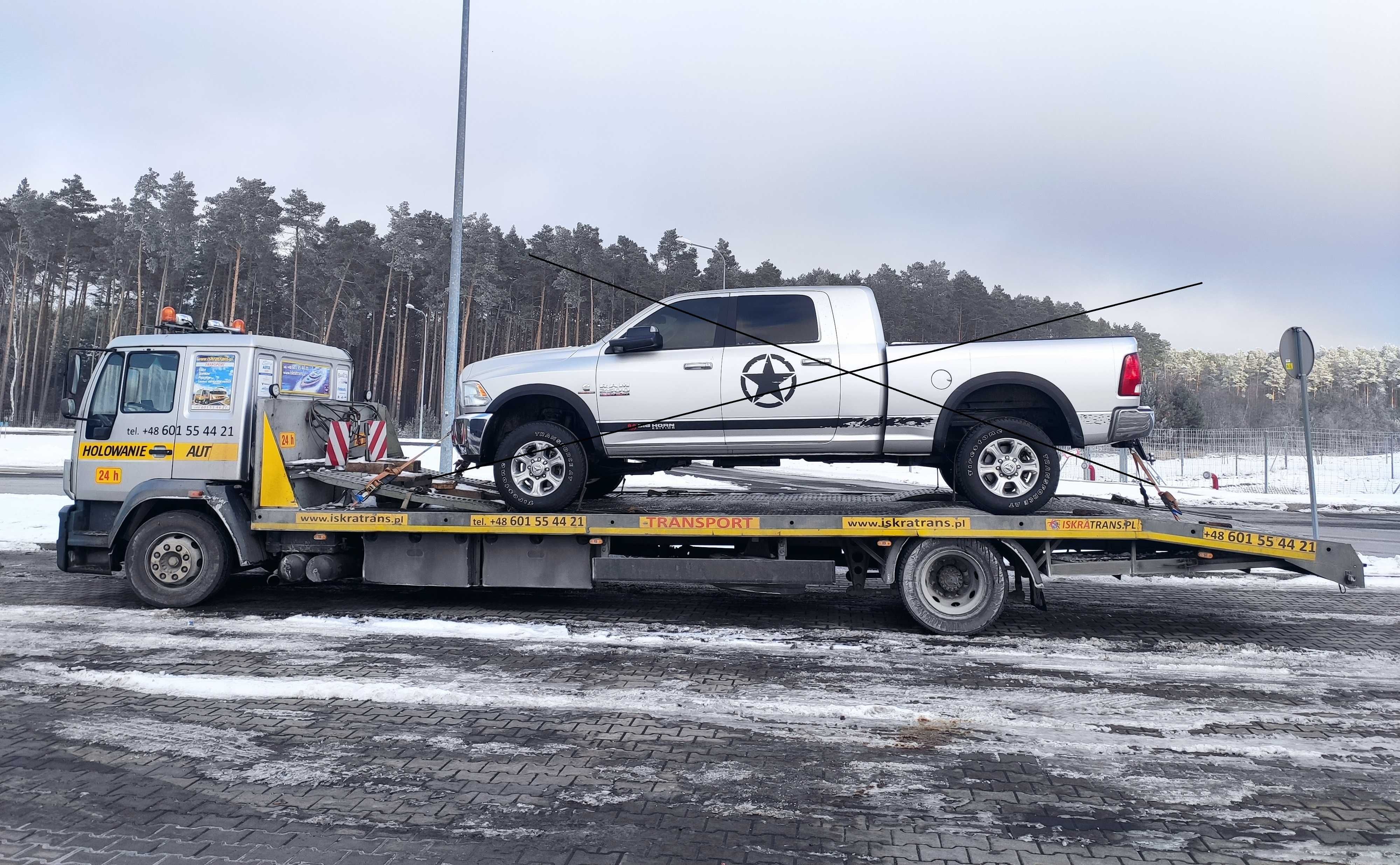 Man 14.225 LLC + przyczepa -> Zestaw specjalny, autolaweta
