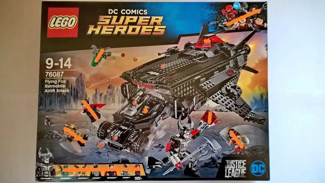 Lego DC Justice League 76087 Flying Fox Batmobile 76086 Knightcrawler