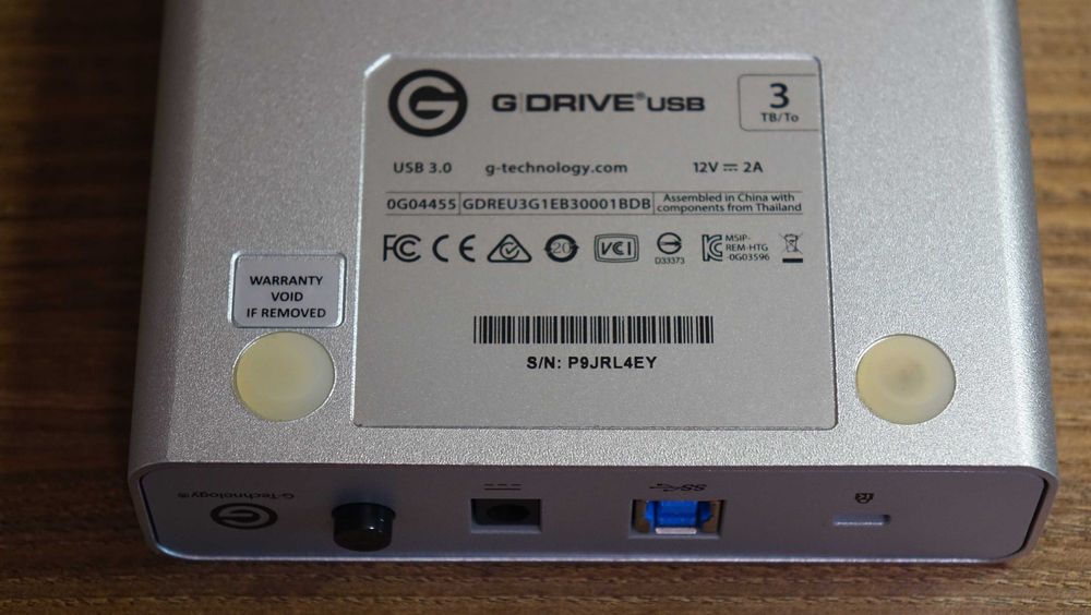 Внешний диск 3TB G-Technology G-Drive USB 3.0 Пробег 89 часов
