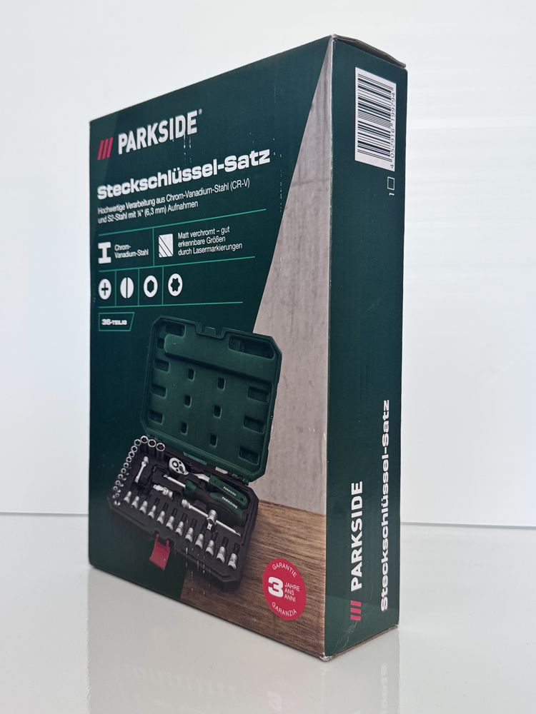 Набір торцевих ключів з тріскачкою 36 штук Parkside Німеччина