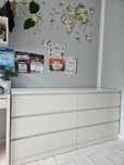 komoda MALM z IKEA – 6 szuflad, biała, 160x78 cm