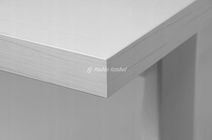 Stół drewniany ARMANDO, biały stół do salonu jadalni - Transport