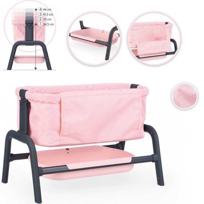 Smoby Łóżeczko Maxi-Cosi Quinny dla Lalek 38 cm ze półeczką i Regulac