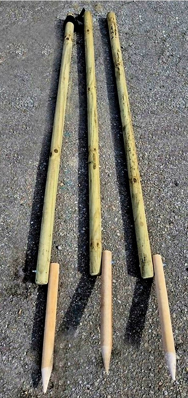Podpora do drzewek zestaw 150 cm 3 paliki fi60