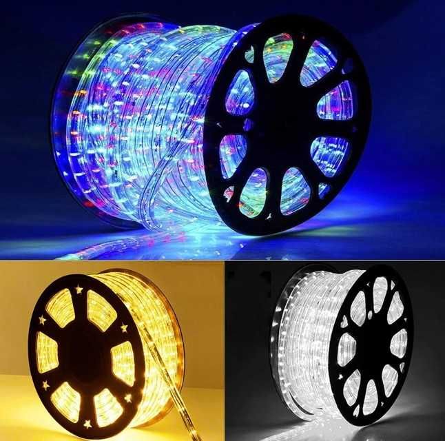 Гірлянда дюралайт 100 метрів силіконовий шланг дощ,сніг, мороз до -45°