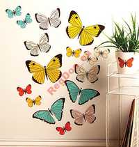 Naklejki Pastelowe Motyle Motylki Motyl Zestaw Nak