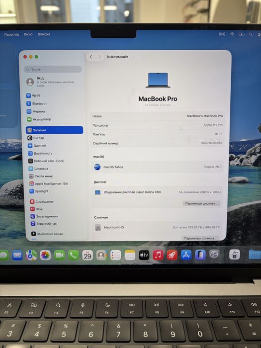 MacBook Pro 14" 2021 M1 Pro 16gb/512ssd