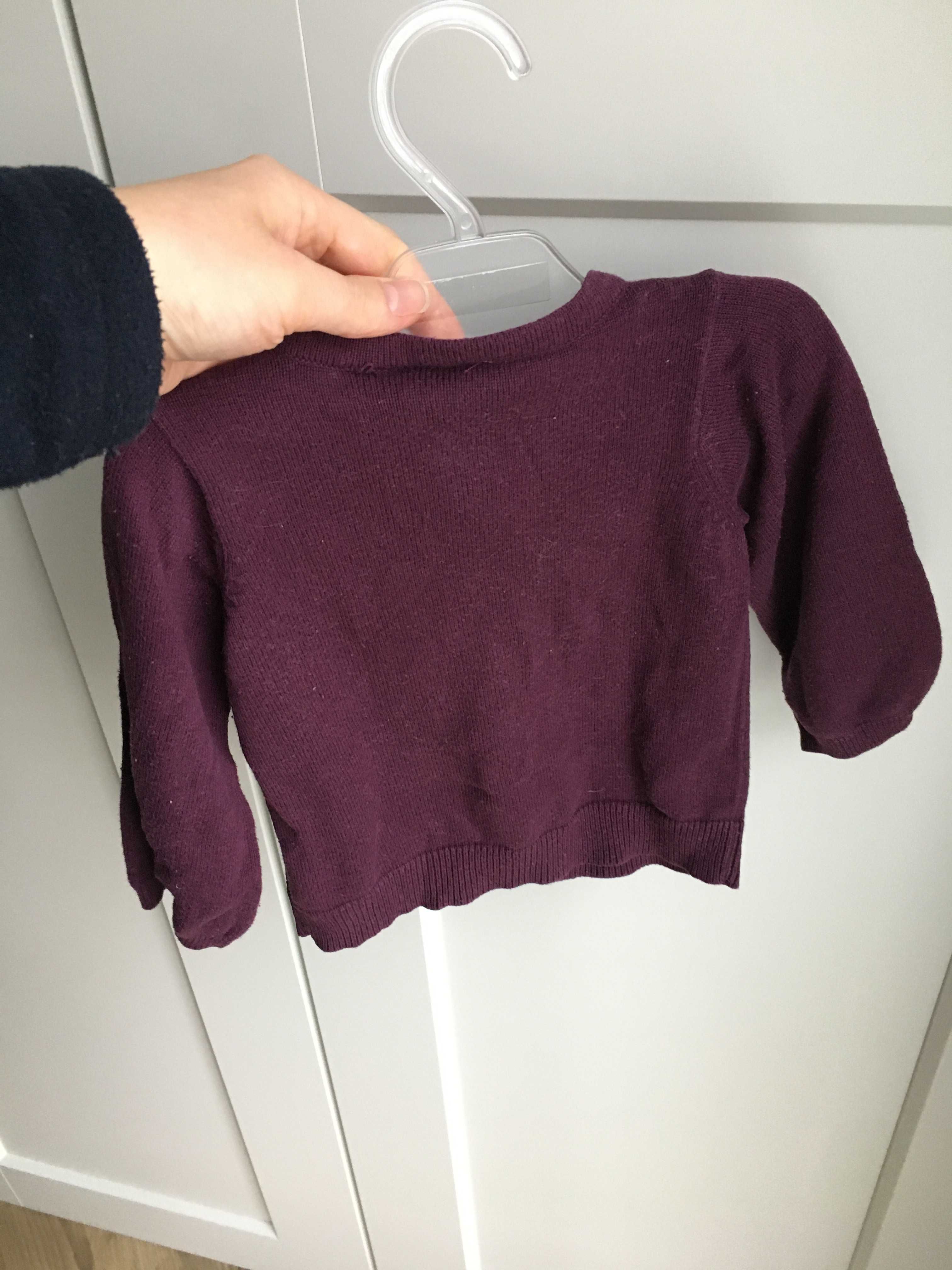 fioletowy sweterek H&M 62