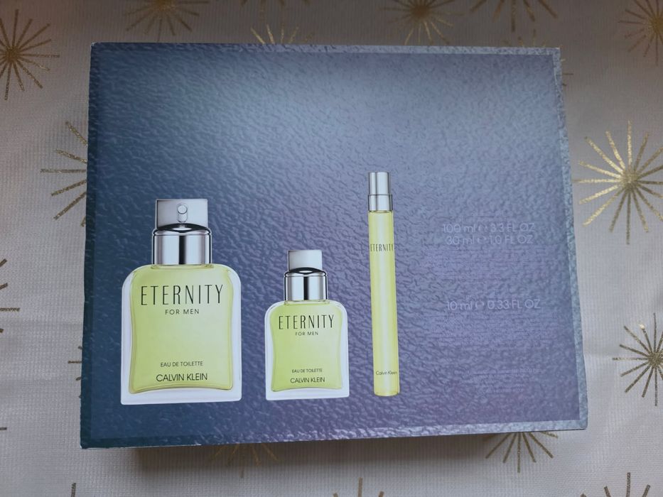 Calvin Klein zestaw 3 meskich perfum Eternity . 100ml, 30ml, 10ml