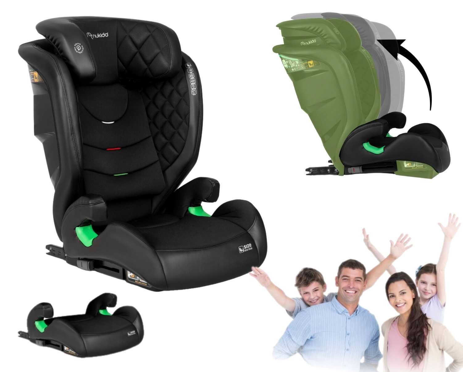 Fotelik Podstawka Samochodowy 2w1 ISOFIX 15-36KG NUKIDO LOUIS Dzieci