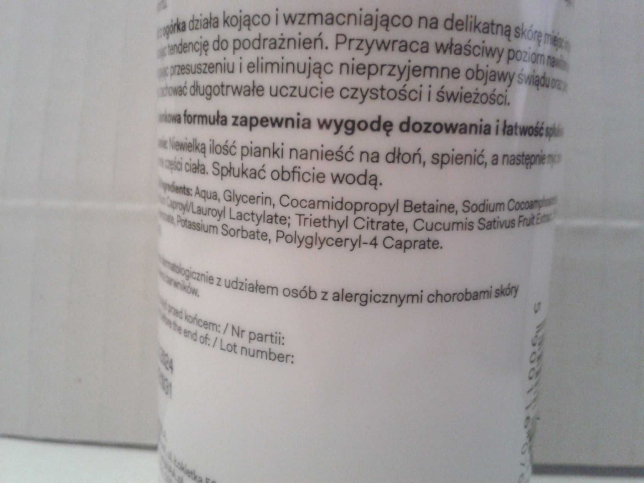 AA ECO Certyfikowana pianka do higieny intymnej kwas mlekowy 150ml